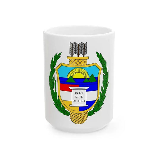 Coat of arms of guatemala (1851-1858) - White Coffee Mug 15oz - Go Mug Yourself