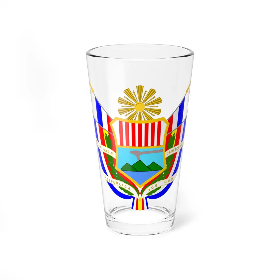 Coat of arms of Guatemala 1858-1871 (Guatemala) (Coat of Arms) Pint Glass 16oz 16oz - Go Mug Yourself