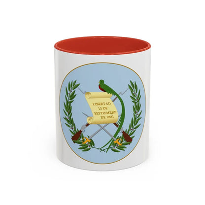 Coat of arms of Guatemala 2 - Accent Coffee Mug 11oz Red - Go Mug Yourself