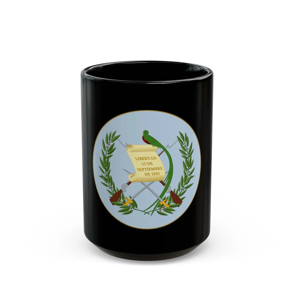 Coat of arms of Guatemala 2 - Black Coffee Mug-15oz-Go Mug Yourself