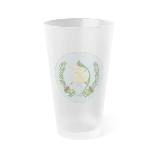 Coat of arms of Guatemala 2 - Frosted Pint Glass 16oz Default Title - Go Mug Yourself