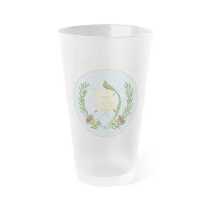 Coat of arms of Guatemala 2 - Frosted Pint Glass 16oz Default Title - Go Mug Yourself