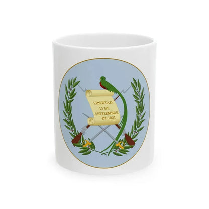 Coat of arms of Guatemala 2 - White Coffee Mug 11oz - Go Mug Yourself
