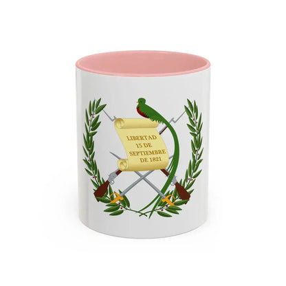 Coat of arms of Guatemala - Accent Coffee Mug 11oz Pink - Go Mug Yourself