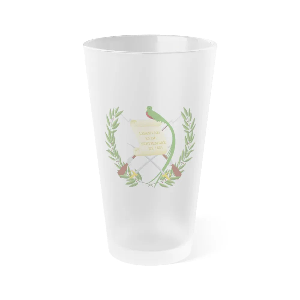 Coat of arms of Guatemala - Frosted Pint Glass 16oz-16oz-Frosted-Go Mug Yourself