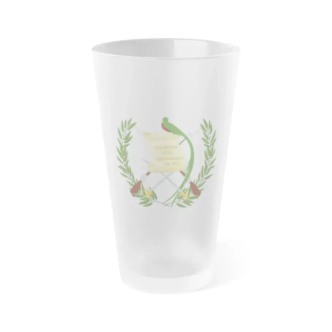 Coat of arms of Guatemala - Frosted Pint Glass 16oz 16oz Frosted - Go Mug Yourself