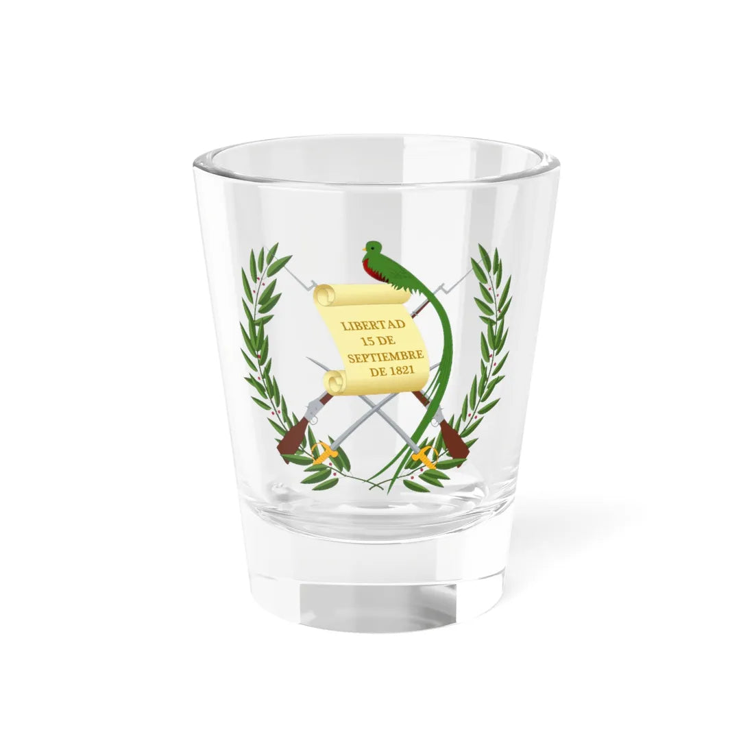 Coat of arms of Guatemala (Guatemala) (Coat of Arms) Shot Glass 1.5oz 1.5oz - Go Mug Yourself