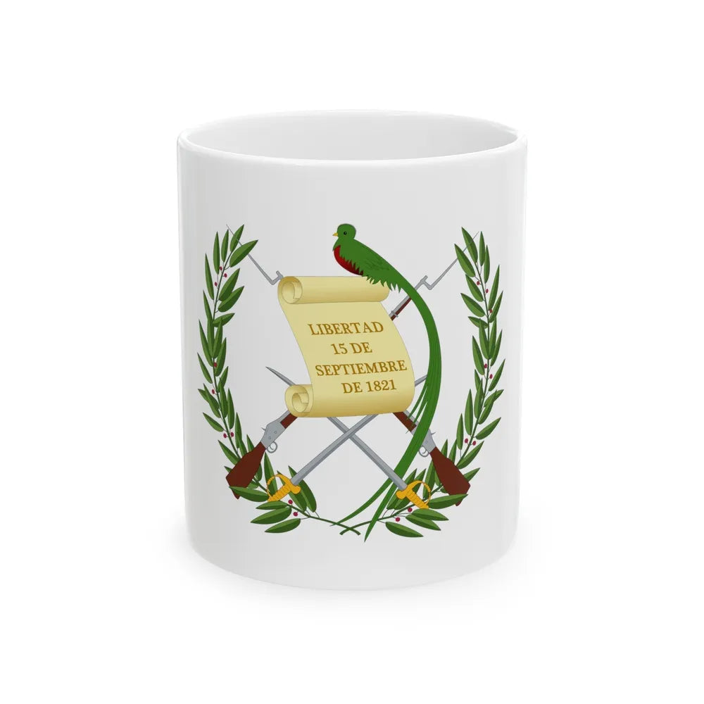 Coat of arms of Guatemala - White Coffee Mug-11oz-Go Mug Yourself