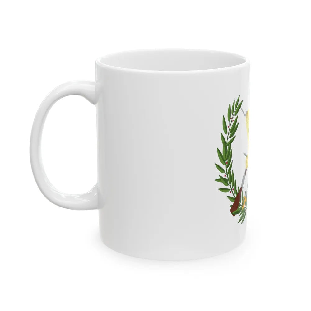 Coat of arms of Guatemala - White Coffee Mug-Go Mug Yourself