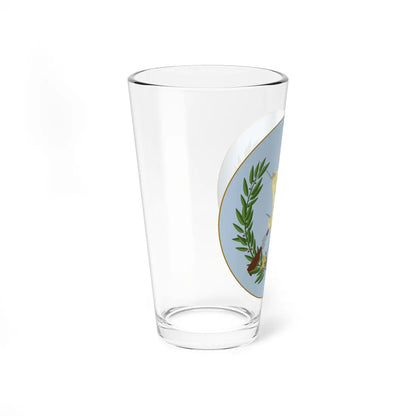 Coat of arms of Guatemala with background (Guatemala) (Coat of Arms) Pint Glass 16oz - Go Mug Yourself