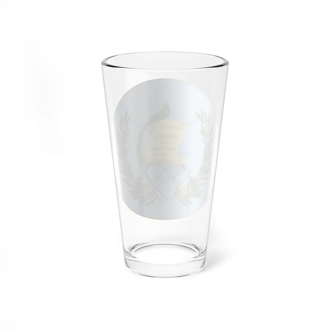 Coat of arms of Guatemala with background (Guatemala) (Coat of Arms) Pint Glass 16oz - Go Mug Yourself