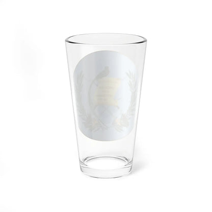 Coat of arms of Guatemala with background (Guatemala) (Coat of Arms) Pint Glass 16oz - Go Mug Yourself