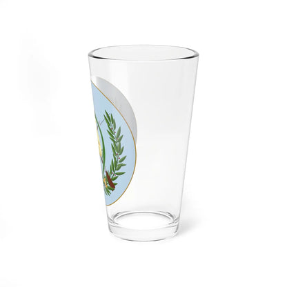 Coat of arms of Guatemala with background (Guatemala) (Coat of Arms) Pint Glass 16oz - Go Mug Yourself
