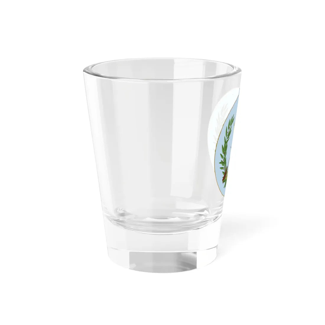 Coat of arms of Guatemala with background (Guatemala) (Coat of Arms) Shot Glass 1.5oz - Go Mug Yourself