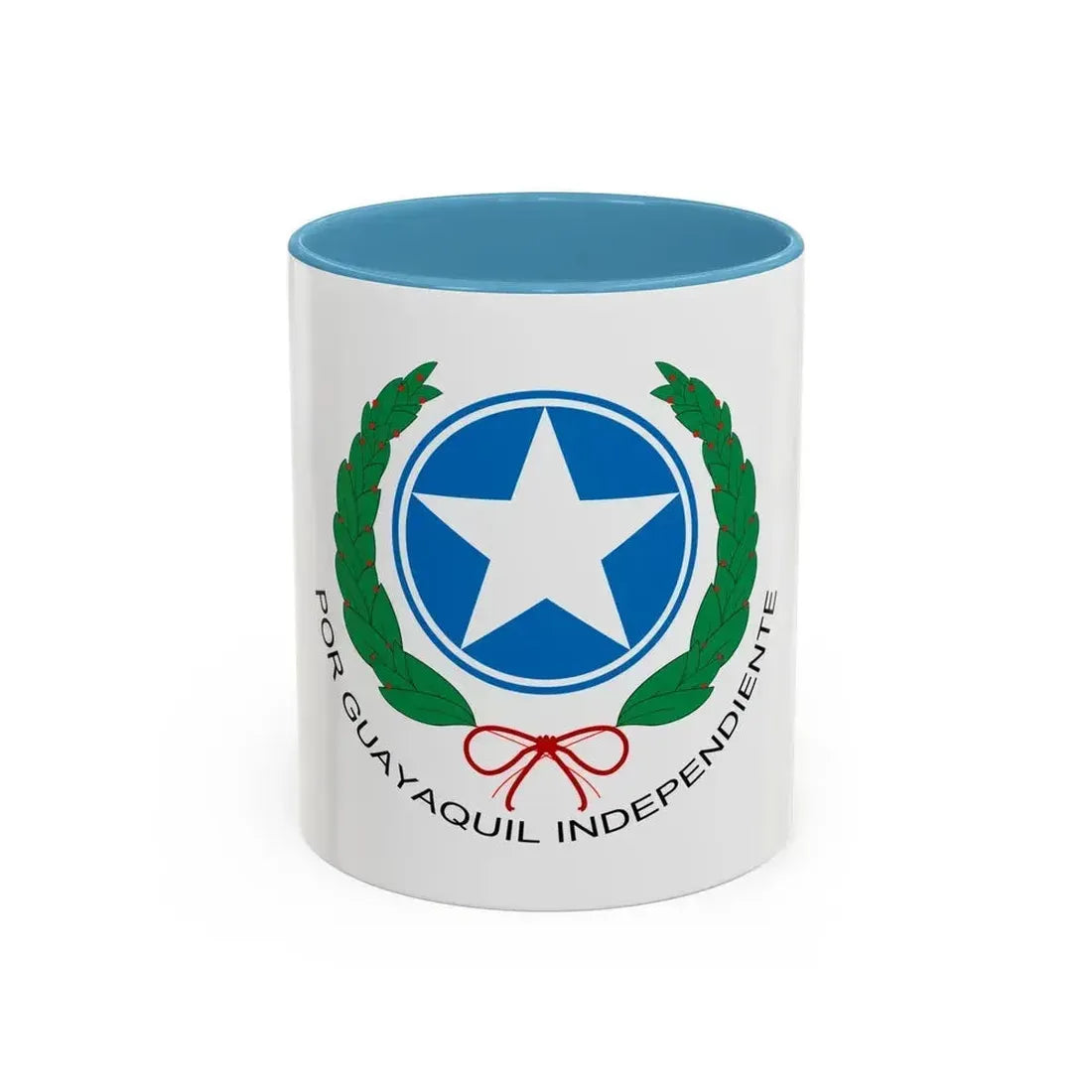 Coat of Arms of Guayaquil - Accent Coffee Mug 11oz Light Blue - Go Mug Yourself