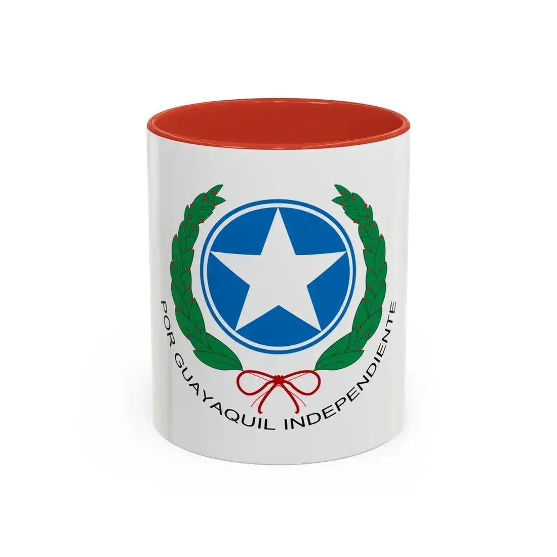 Coat of Arms of Guayaquil - Accent Coffee Mug 11oz Red - Go Mug Yourself
