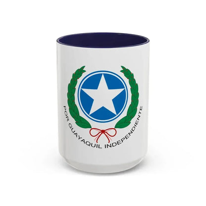 Coat of Arms of Guayaquil - Accent Coffee Mug 15oz Navy - Go Mug Yourself