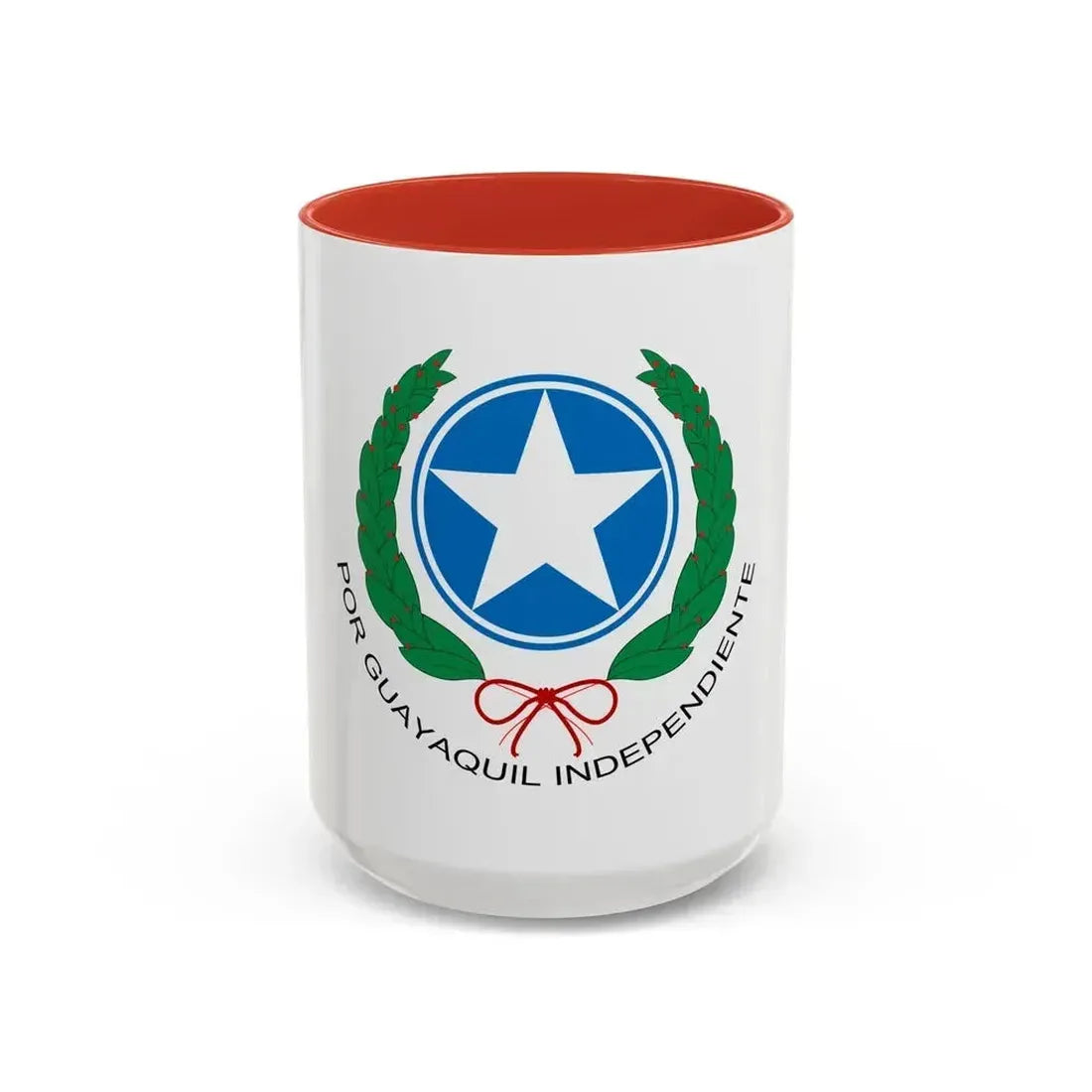 Coat of Arms of Guayaquil - Accent Coffee Mug 15oz Red - Go Mug Yourself