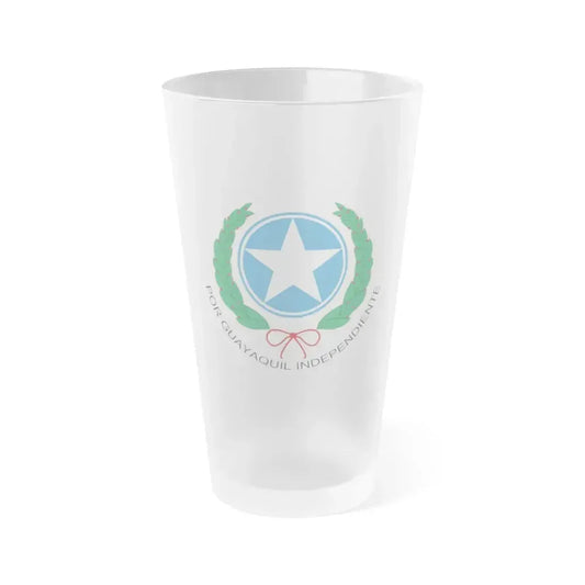 Coat of Arms of Guayaquil - Frosted Pint Glass 16oz 16oz Frosted - Go Mug Yourself