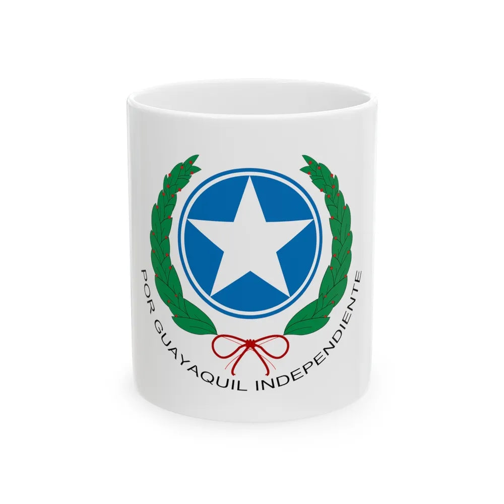 Coat of Arms of Guayaquil - White Coffee Mug-11oz-Go Mug Yourself