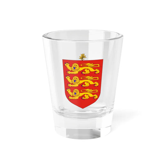 Coat of arms of Guernsey (United Kingdom) (Coat of Arms) Shot Glass 1.5oz 1.5oz - Go Mug Yourself