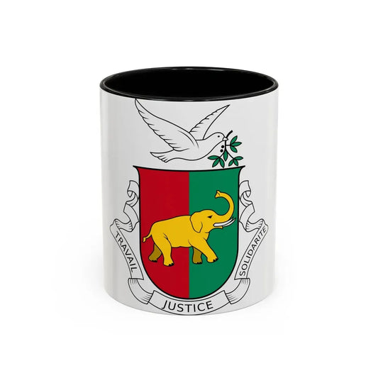Coat of arms of Guinea 1958-1984 - Accent Coffee Mug 11oz Black - Go Mug Yourself
