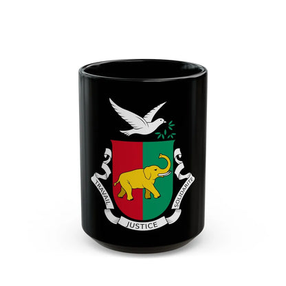 Coat of arms of Guinea 1958-1984 - Black Coffee Mug-15oz-Go Mug Yourself