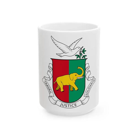 Coat of arms of Guinea 1958-1984 - White Coffee Mug 15oz - Go Mug Yourself