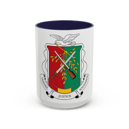 Coat of arms of Guinea 1984-1992 - Accent Coffee Mug 15oz Navy - Go Mug Yourself