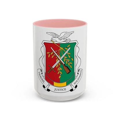 Coat of arms of Guinea 1984-1992 - Accent Coffee Mug 15oz Pink - Go Mug Yourself