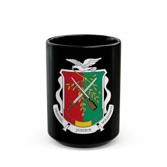 Coat of arms of Guinea 1984-1992 - Black Coffee Mug 15oz - Go Mug Yourself