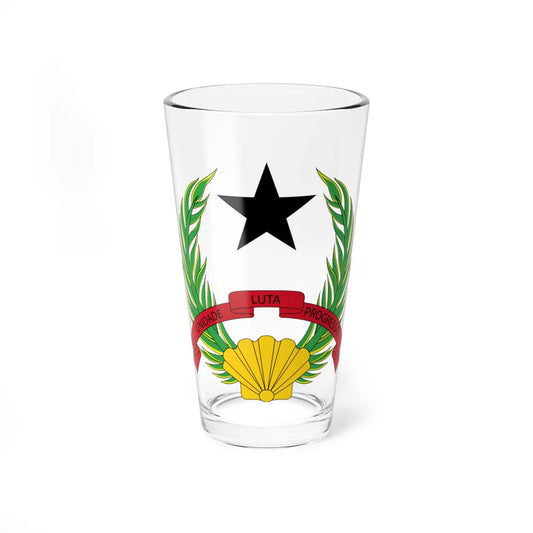 Coat of arms of Guinea-Bissau variant (Guinea) (Coat of Arms) Pint Glass 16oz 16oz - Go Mug Yourself