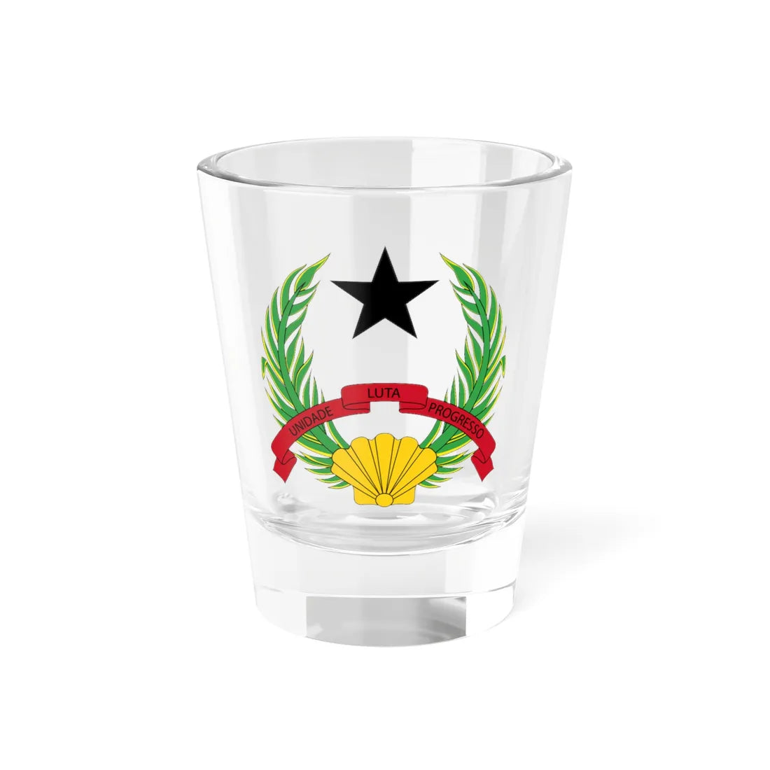 Coat of arms of Guinea-Bissau variant (Guinea) (Coat of Arms) Shot Glass 1.5oz 1.5oz - Go Mug Yourself