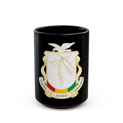 Coat of Arms of Guinea - Black Coffee Mug-15oz-Go Mug Yourself