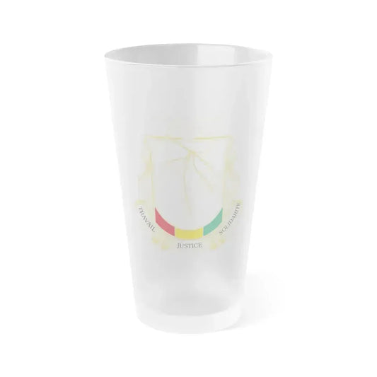 Coat of Arms of Guinea - Frosted Pint Glass 16oz 16oz Frosted - Go Mug Yourself
