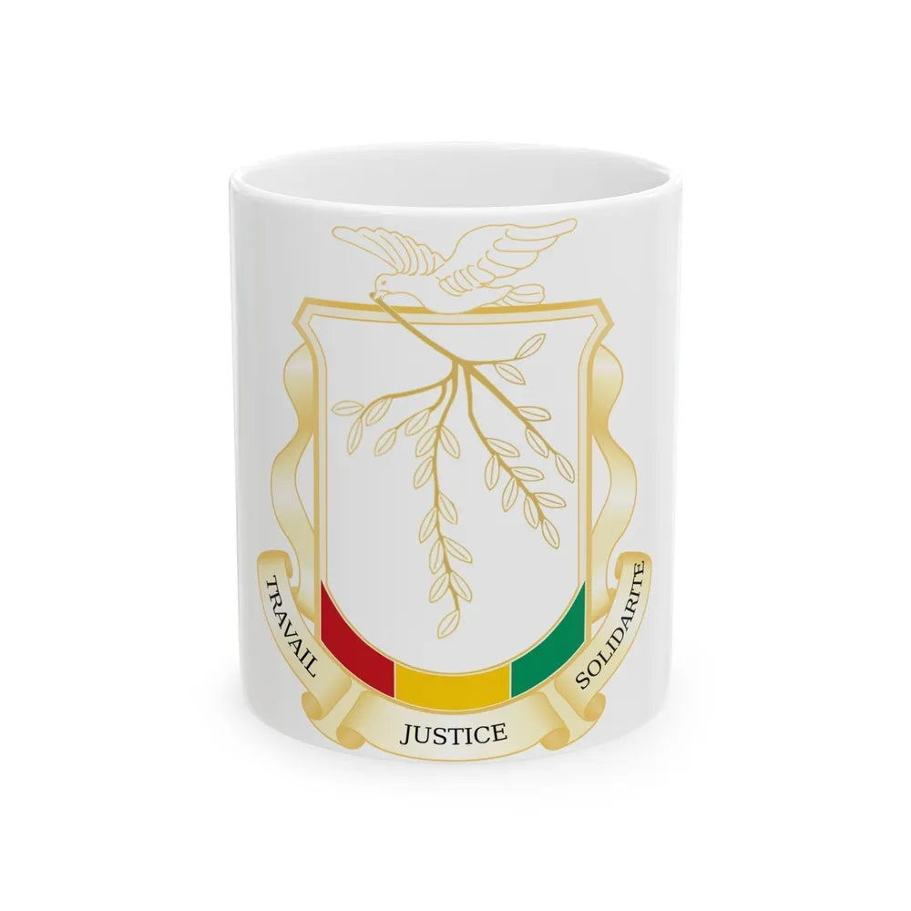 Coat of Arms of Guinea - White Coffee Mug-11oz-Go Mug Yourself