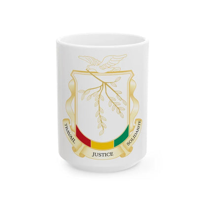 Coat of Arms of Guinea - White Coffee Mug-15oz-Go Mug Yourself