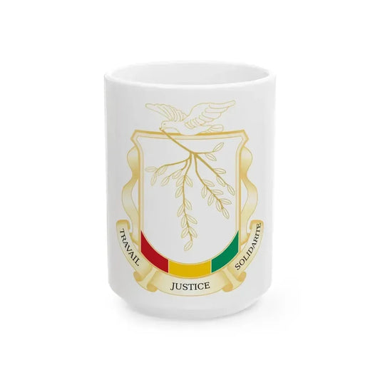 Coat of Arms of Guinea - White Coffee Mug 15oz - Go Mug Yourself