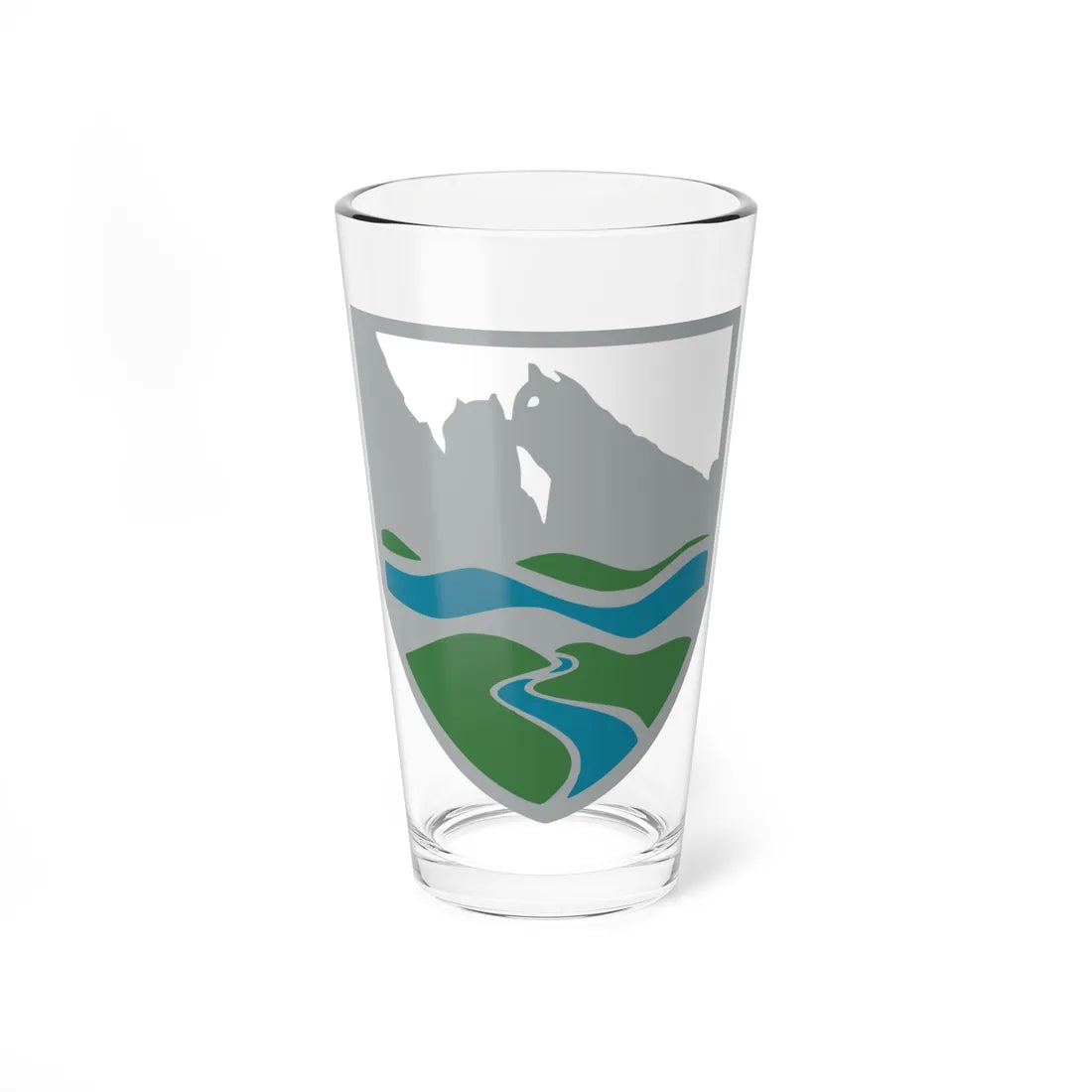 Coat of arms of Gusinje (Montenegro) (Coat of Arms) Pint Glass 16oz 16oz - Go Mug Yourself