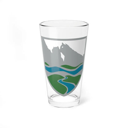 Coat of arms of Gusinje (Montenegro) (Coat of Arms) Pint Glass 16oz 16oz - Go Mug Yourself