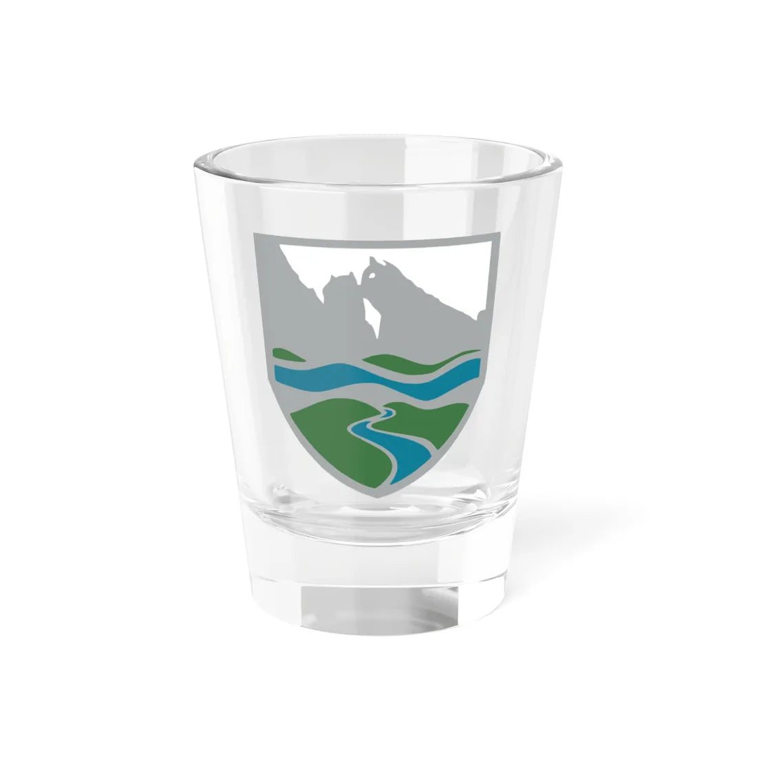 Coat of arms of Gusinje (Montenegro) (Coat of Arms) Shot Glass 1.5oz 1.5oz - Go Mug Yourself