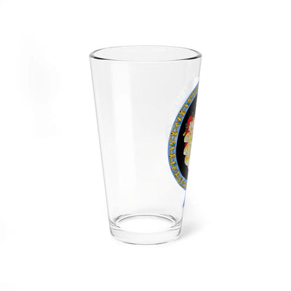 Coat of arms of Gustaf VI Adolf Order of the Elephant Variant (Denmark) (Coat of Arms) Pint Glass 16oz - Go Mug Yourself