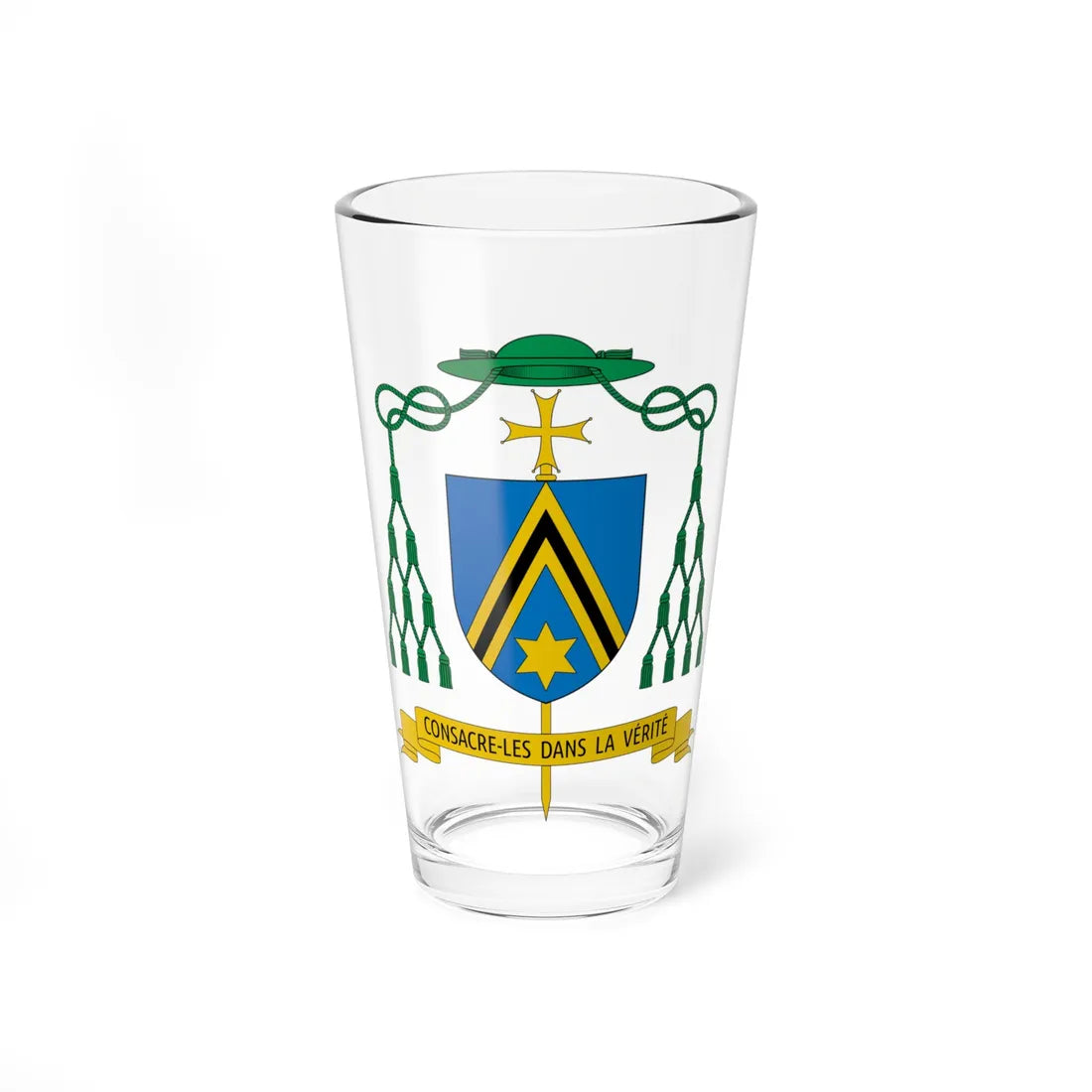 Coat of arms of Guy Harpigny (Belgium) (Coat of Arms) Pint Glass 16oz 16oz - Go Mug Yourself