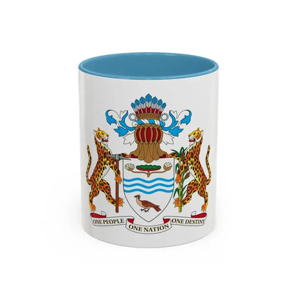 Coat of arms of Guyana - Accent Coffee Mug 11oz Light Blue - Go Mug Yourself
