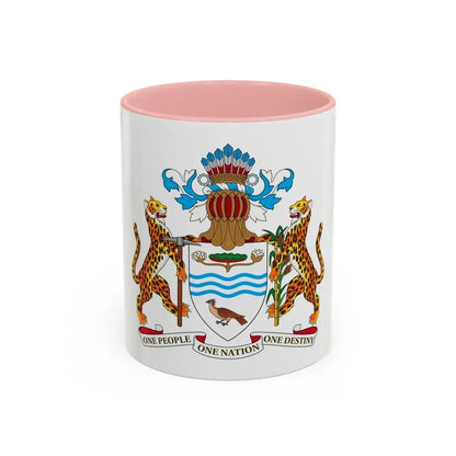 Coat of arms of Guyana - Accent Coffee Mug 11oz Pink - Go Mug Yourself