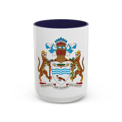 Coat of arms of Guyana - Accent Coffee Mug 15oz Navy - Go Mug Yourself