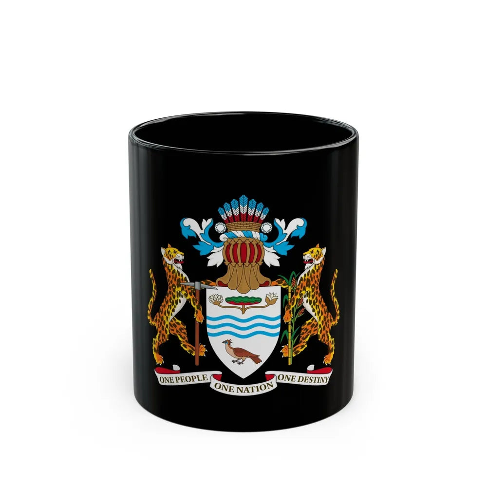 Coat of arms of Guyana - Black Coffee Mug-11oz-Go Mug Yourself