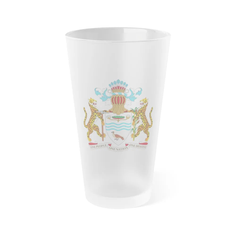 Coat of arms of Guyana - Frosted Pint Glass 16oz-16oz-Frosted-Go Mug Yourself