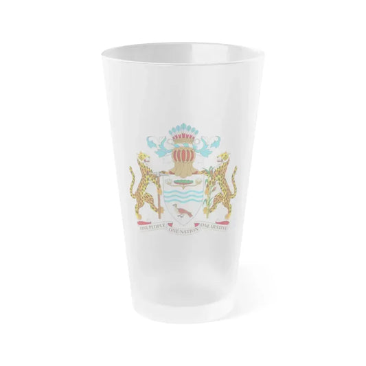Coat of arms of Guyana - Frosted Pint Glass 16oz 16oz Frosted - Go Mug Yourself