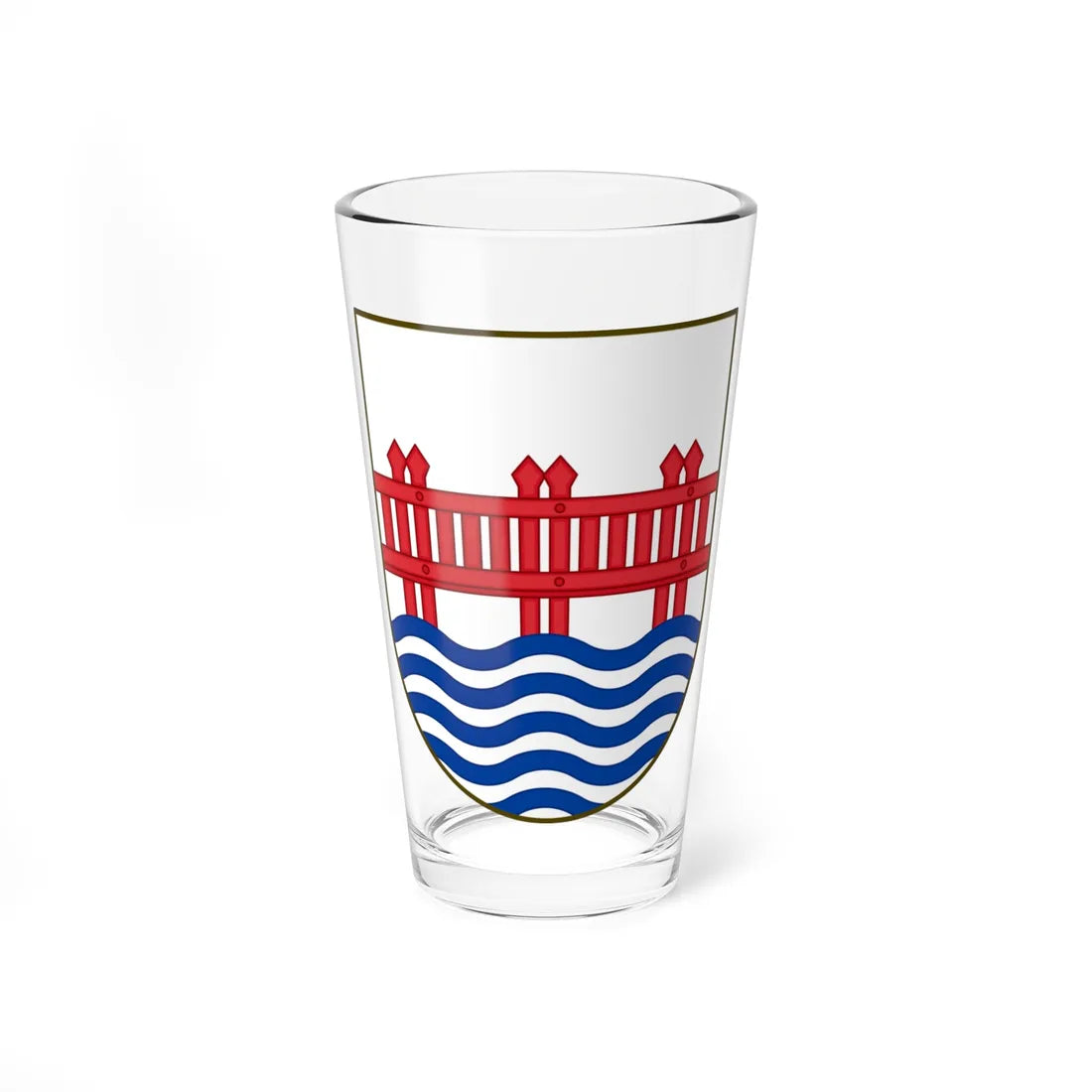 Coat of arms of Haderslev (Denmark) (Coat of Arms) Pint Glass 16oz 16oz - Go Mug Yourself